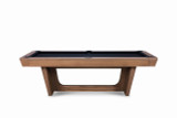Doc & Holliday Kaci Slate Pool Table in Grey Walnut, modern wooden pool table with sleek design and black playing surface.