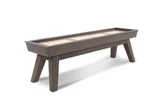 Doc & Holliday George Shuffleboard Table - Glazed Pearl Finish, modern style with a sleek wooden surface and sturdy legs.