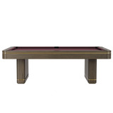 Plank & Hide Co Plank & Hide Deco Slate Pool Table in Brushed Greige, modern billiards table with wood finish and slate surface.