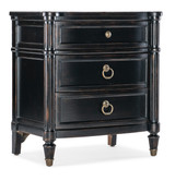 Hooker Furniture Charleston Three-Drawer Nightstand in Black