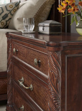 Hooker Furniture Charleston Traditional Three-Drawer Nightstand in Maraschino Cherry