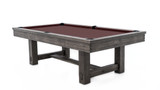 Plank & Hide Co Hamilton Pool Table & Shuffleboard Combo, modern multi-game table with a shuffleboard and pool table, wooden construction with a sleek design and free installation offer.