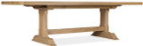 Hooker Furniture Driftwood Rectangle Light Wood Dining Table with Two 20-inch Leaves
