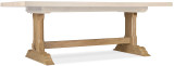 Hooker Furniture Driftwood Rectangle Light Wood Dining Table with Two 20-inch Leaves