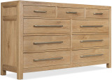 Hooker Furniture Driftwood Light Wood Nine-Drawer Dresser