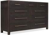 Hooker Furniture Driftwood Burnt Timber Nine-Drawer Dresser