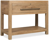 Hooker Furniture Driftwood One-Drawer Brown Nightstand with Stone