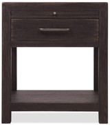 Hooker Furniture Driftwood One-Drawer Burnt Timber Nightstand