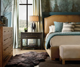 Hooker Furniture Driftwood King Upholstered Leather Bed