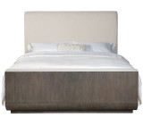 Hooker Furniture Modern Mood Dark Wood Cal King Upholstered Panel Bed