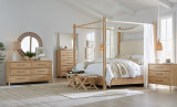 Hooker Furniture Retreat Camp Light Wood Stool Bed Bench