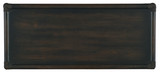 Hooker Furniture Retreat Pole Rattan Five-Drawer Dark Wood Chest