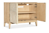 Hooker Furniture Retreat Carved Nightstand, unfinished wooden carved accent nightstand with open and closed storage compartments.