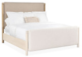 Hooker Furniture Retreat Queen Light Wood Upholstered Panel Bed