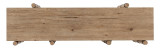 Hooker Furniture Vineyard Row Console, wooden rustic console table with a natural finish and cylindrical peg details.