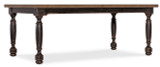 Hooker Furniture Americana Dark Wood Leg Dining Table w/1-22in leaf