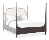 Hooker Furniture Americana Queen Upholstered Poster Bed