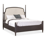 Hooker Furniture Americana King Upholstered Poster Bed in Black