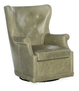 Hooker Furniture Mai Wing Bellaire Tranquil Sage Swivel Club Chair
