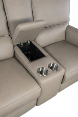 Hooker Furniture Somers Somers Dark Taupe Power Console Loveseat w/Power Headrest