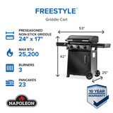 Freestyle™ 24 Inch Pre-seasoned Non-Stick Griddle