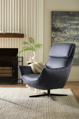 Hooker Furniture Hughes Salvo Denim Swivel Chair