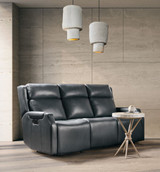 Hooker Furniture Nelson Zero Gravity Salvo Denim Power Sofa with Power Headrest and Lumbar