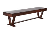 C.L. Bailey Skylar Shuffleboard in Warm Chestnut, wooden shuffleboard game table with a polished surface and sturdy leg design.