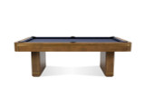 Plank & Hide Co Plank & Hide Deco 8' Slate Pool Table in Glazed Maple, an elegant wooden pool table with a slate surface and metallic accents, perfect for game rooms and recreational spaces.