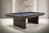 Doc & Holliday Rook slate pool table, made in the USA with full custom options and modern wood pedestal design.
