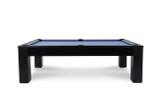 Doc & Holliday Peter Parsons Slate Pool Table, sleek matte black lacquer finish with blue playing surface and modern design.