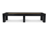 Peter Parsons Matte Black Lacquer shuffleboard table by Doc & Holliday on a white background.