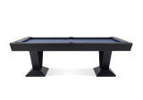 Doc & Holliday Savant Pool Table & Shuffleboard Table Combo, a black wooden game table with a pool surface and shuffleboard on top.