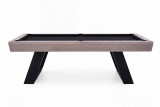 C.L. Bailey Mercer Slate Pool Table, modern pool table with a sleek black playing surface and stylish wooden frame with black angled legs.