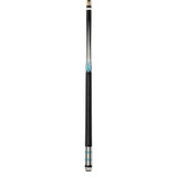 Lucasi Hybrid Midnight Black & Blue Recon Cue with Embossed Leather Grip