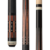 Players Black & Cocobolo Cue with Black Linen Wrap