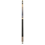 Lucasi Custom Natural Birdseye/Blue Luster Cue with Black & White Linen Wrap