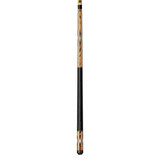 Lucasi Custom Maple/Zebrawood & Imitation Bone/Cocobolo Cue with Embossed Leather Wrap