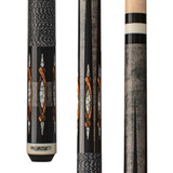 Energy By Players Grey Stained Maple Sneaky Pete Cue with Black/White Linen Wrap