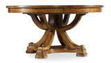 Hooker Furniture Tynecastle Round Pedestal Dining Table with One 18'' Leaf