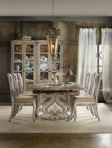 Hooker Furniture Chatelet Refectory Rectangle Trestle Dining Table with Two 22'' Leaves