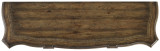 Hooker Furniture Rhapsody Twelve Drawer Dresser, wooden dresser with a polished finish and curved edges.