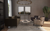 Hooker Furniture Kato Leather Club Chair w/ Salt Pepper HOH