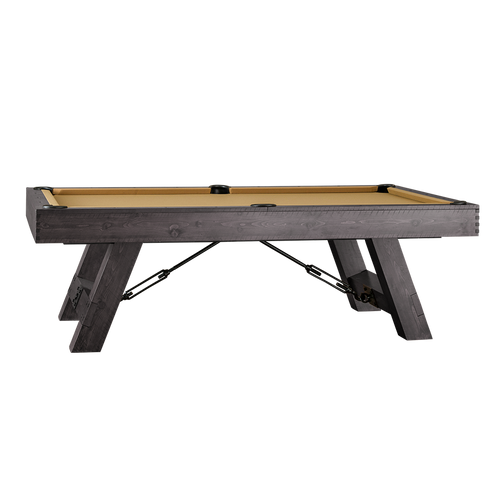 American Heritage Billiards Savannah Pool Table. Featured in a rustic charcoal finish.
