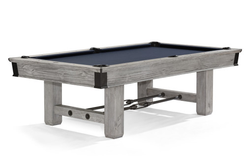Brunswick Billiards Brunswick Canton 8' Slate Pool Table, with a rustic grey finish and classic design.