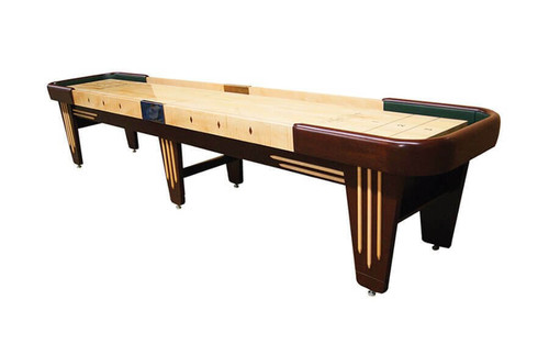 Venture Shuffleboard Chicago Shuffleboard Table by Venture, modern wood design with sleek playing surface and sturdy legs.