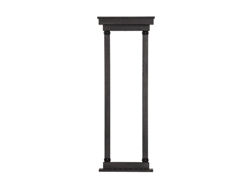 Plank & Hide Co Plank & Hide Billiards Cue Wall Rack in Distressed Black, a sleek and stylish cue wall rack with a rustic distressed black finish designed for billiards cues.
