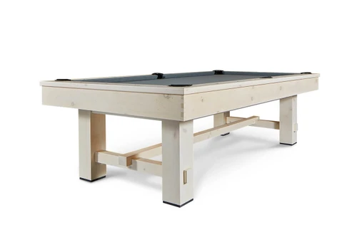 Doc & Holliday Churchill Slate Pool Table in Buttermilk Pine, a stylish indoor billiards table with a sleek slate surface and sturdy wooden frame from Doc & Holliday USA.