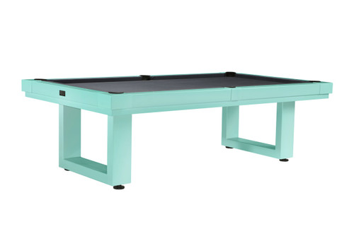 American Heritage Billiards American Heritage Lanai Outdoor Pool Table in Teal, modern outdoor pool table with sleek design and teal finish.