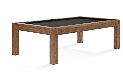 Brunswick Billiards Brunswick Sanibel Pool Table, rustic dark brown wood with black felt playing surface.